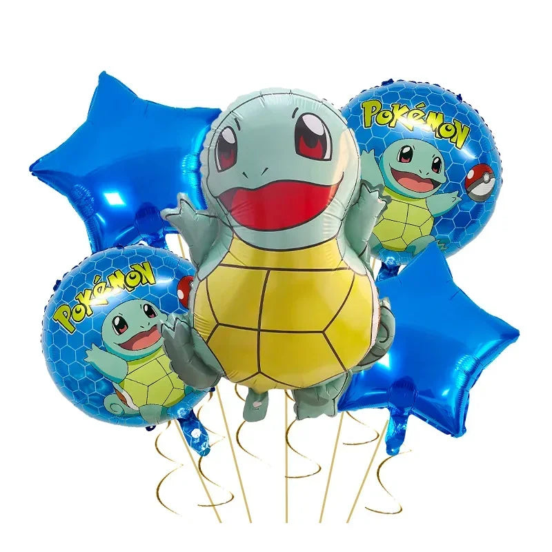 Pikachu and Charmander Aluminum Balloons – Party Decoration for Pokémon Fans