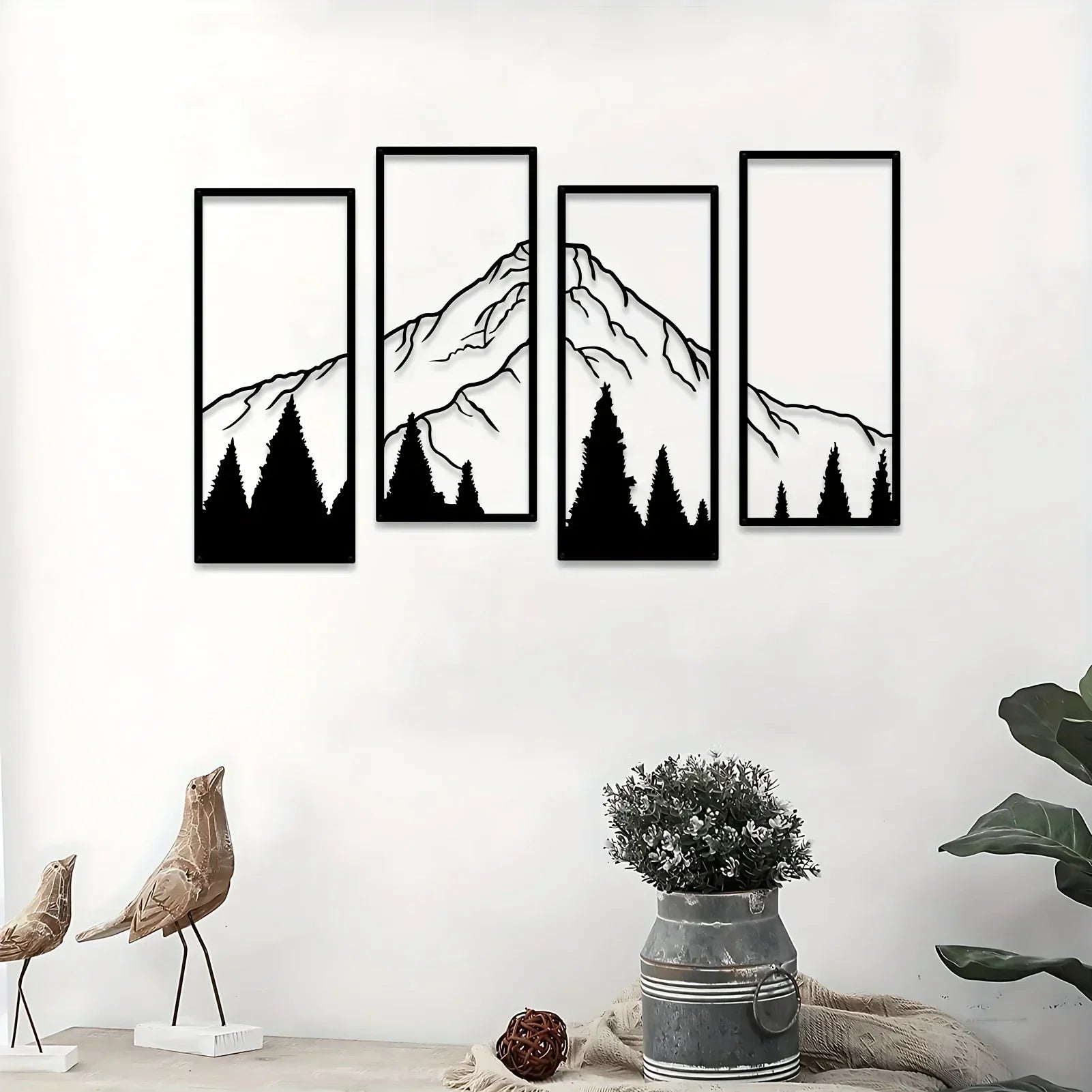 Majestic Mountains Wall Decor – Four-Piece Art Set