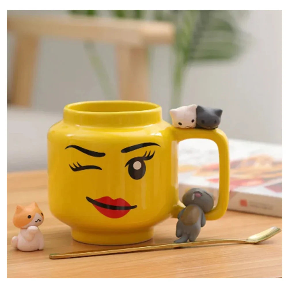 Cute Ceramic Mug - Playful Drinking Experience for Everyone