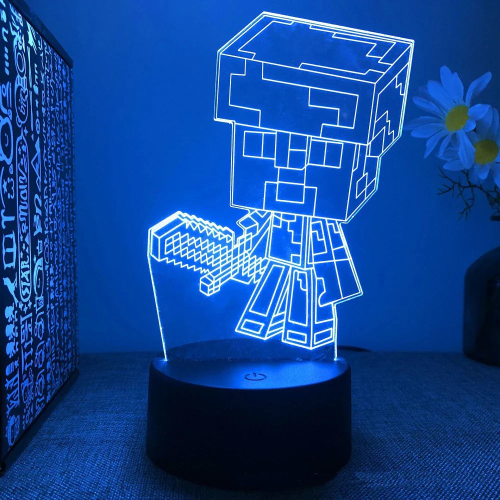 Diverse LED Game Characters Lamp - Playful Lighting for Gamers