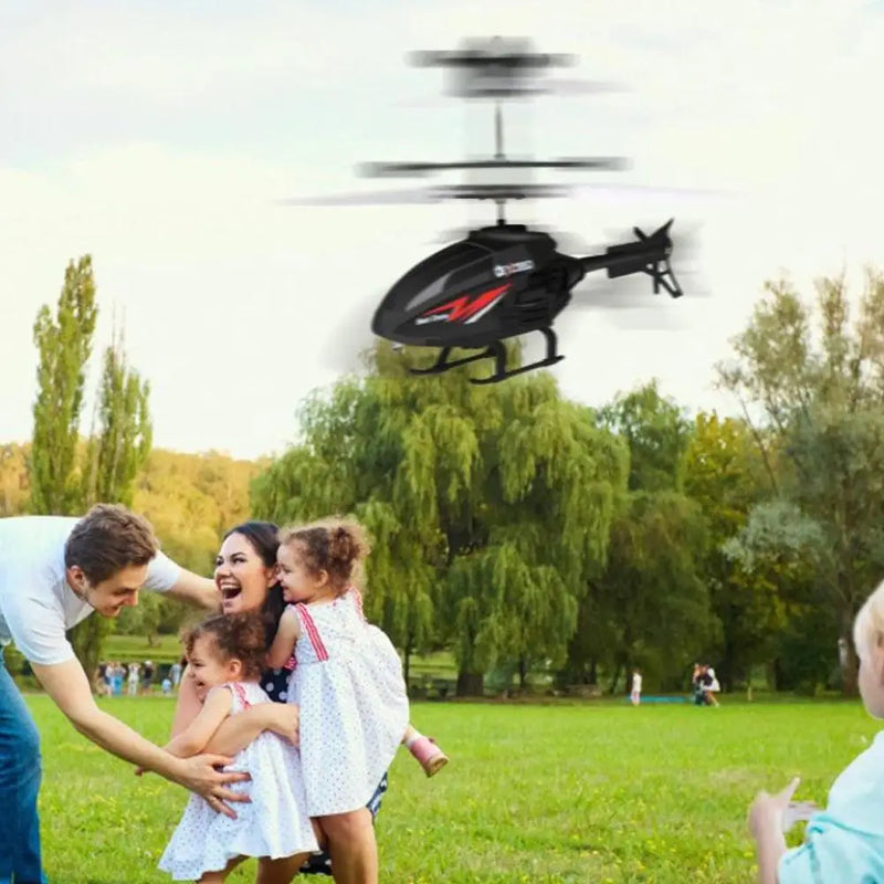 2-Channel RC Helicopter – Controllable Toy for Kids with Rechargeable Function