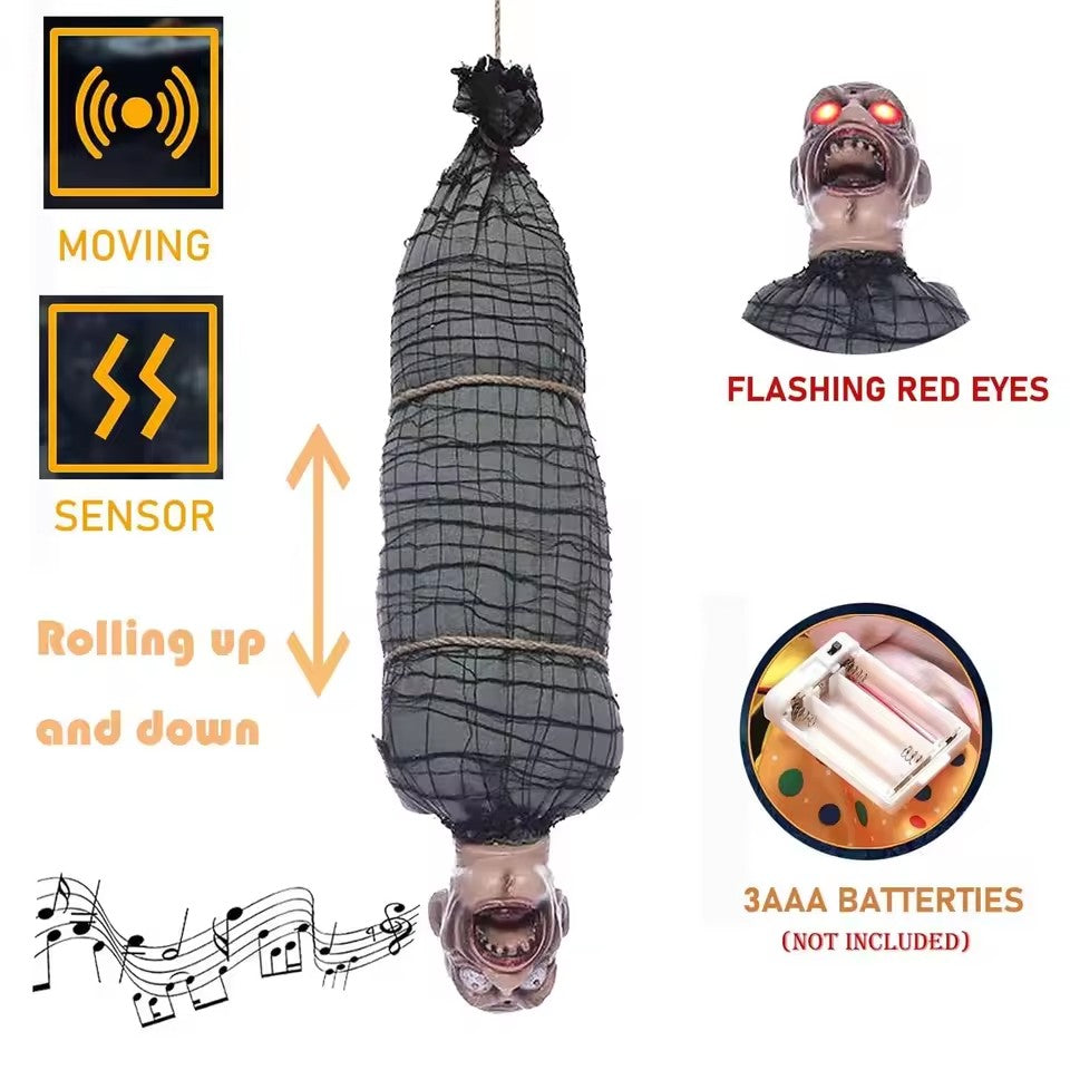 Hanging Horror Figure – Thrilling Halloween Decoration with Light and Sound