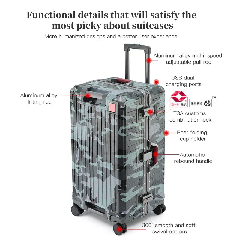 Atlas Pro Hard-Shell Suitcase – Secure Spinner Luggage for Modern Travel