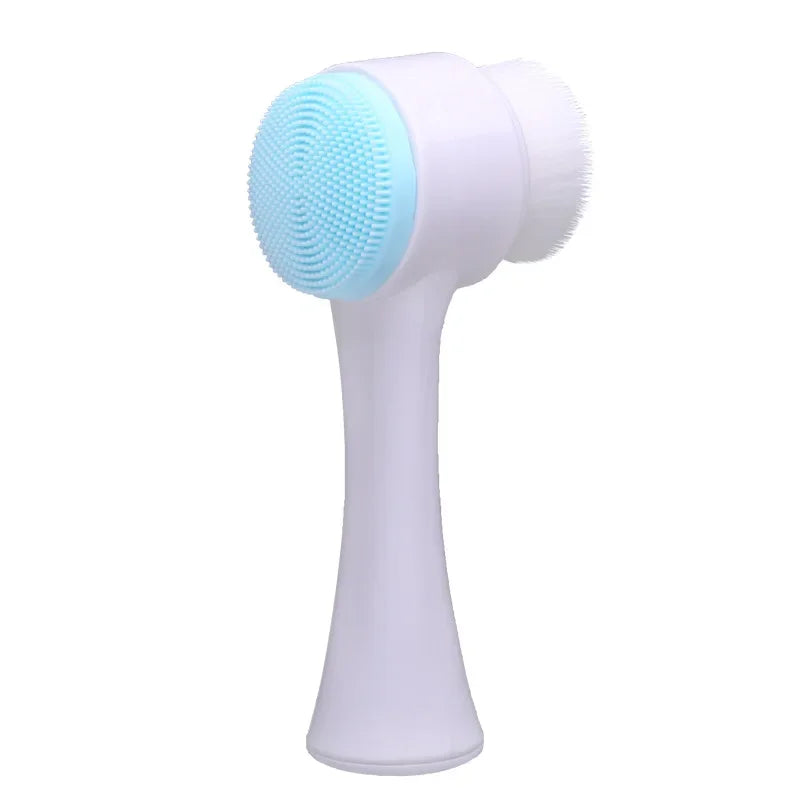 Silicone Facial Cleansing Brush – Dual-Texture Exfoliating Tool