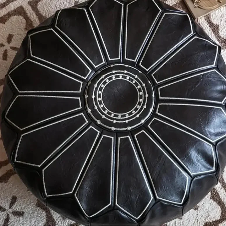 Luxury Leather Pouf – Comfort and Design