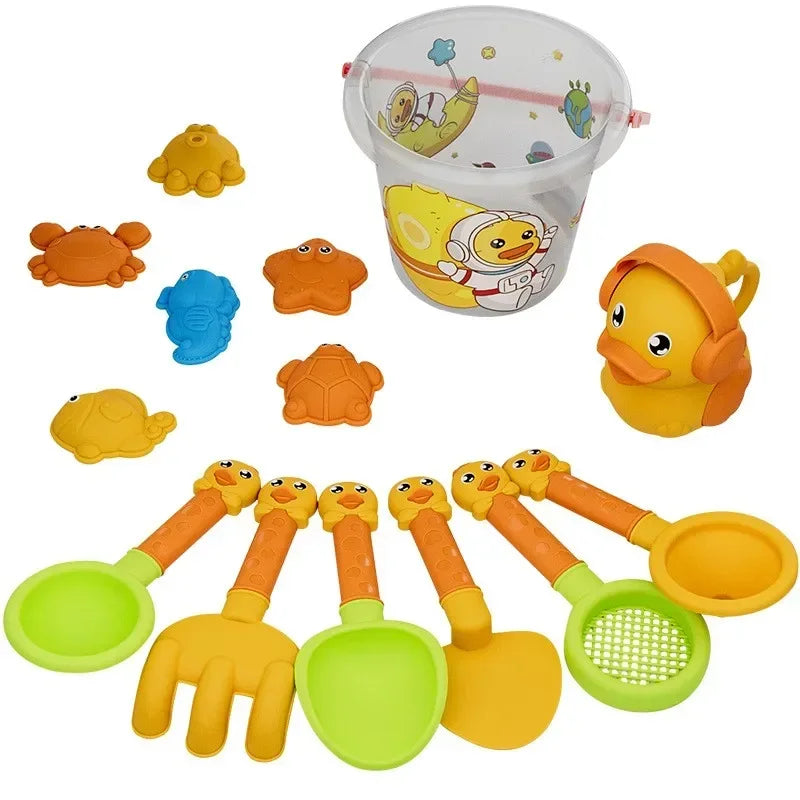 Children's Beach Toy Set – Bucket, Shovel, Water Bottle, and More for Summer Fun
