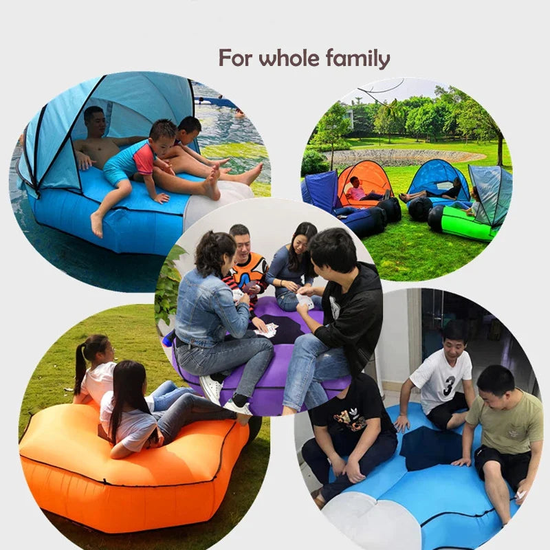 Inflatable Lounger Sofa with Shade – Comfortable and Waterproof for Beach and Pool