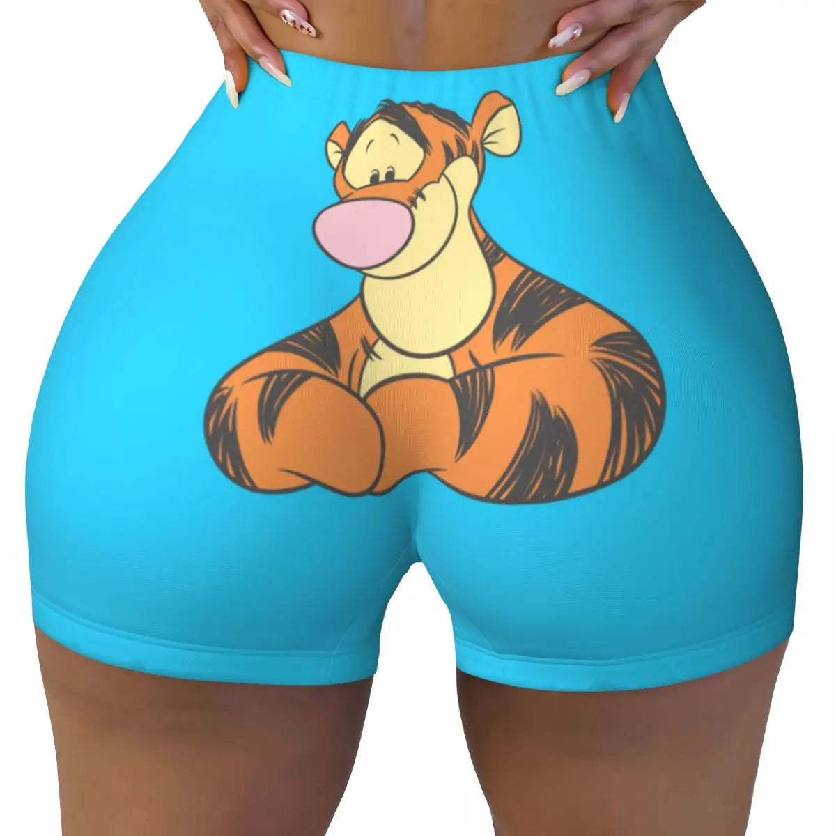 Tigger Print Yoga and Sports Shorts for Women – Comfortable and Stylish for Active Days