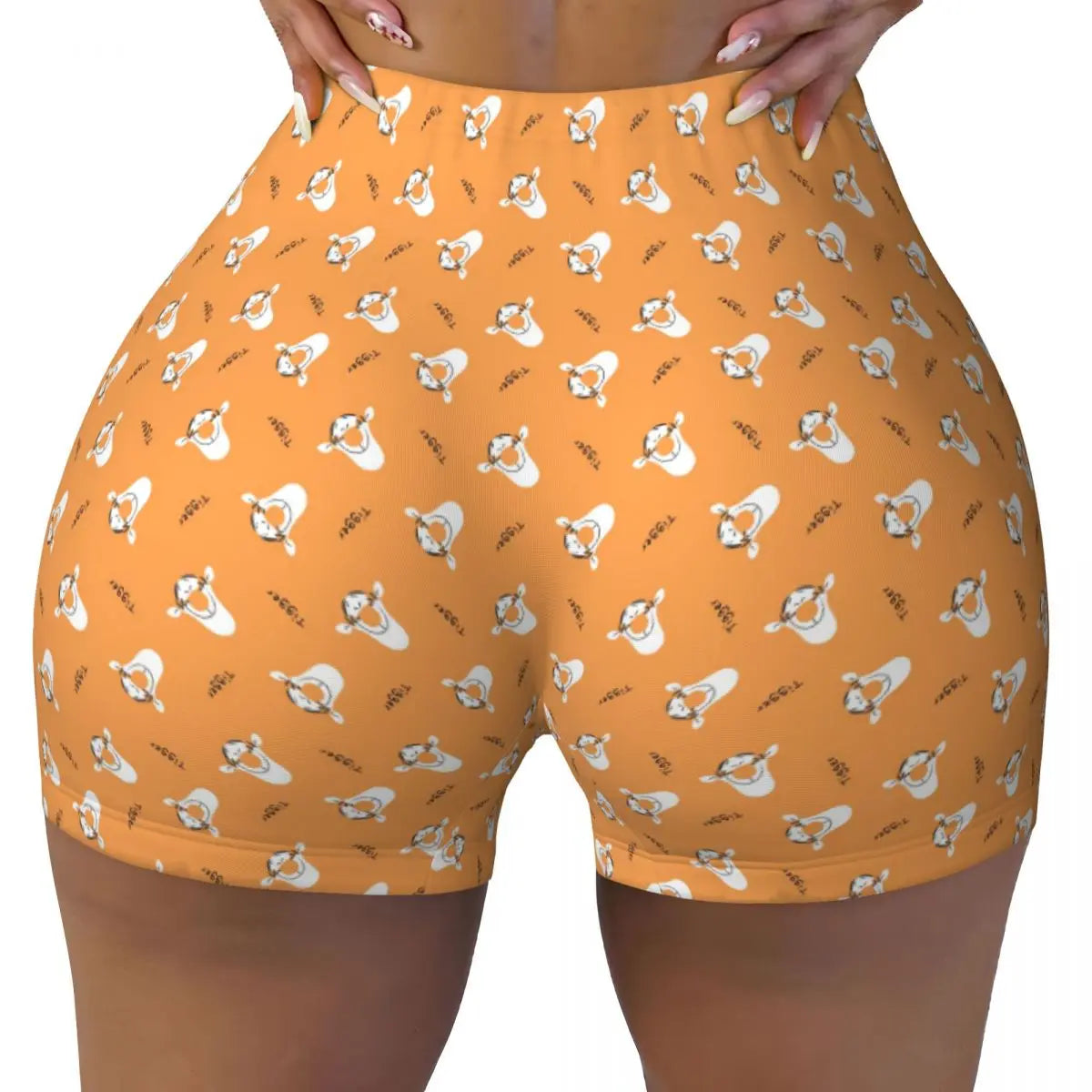 Tigger Print Yoga and Sports Shorts for Women – Comfortable and Stylish for Active Days