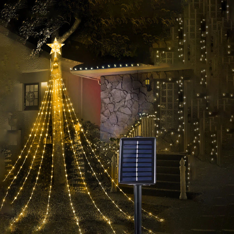 Solar-Powered Christmas Tree Lights - Dazzling Decoration for a Magical Christmas Experience