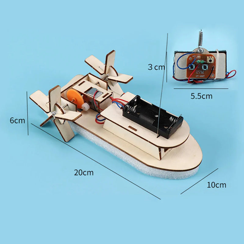 Educational Wooden DIY Boat – Build Your Own Electric Toy Boat