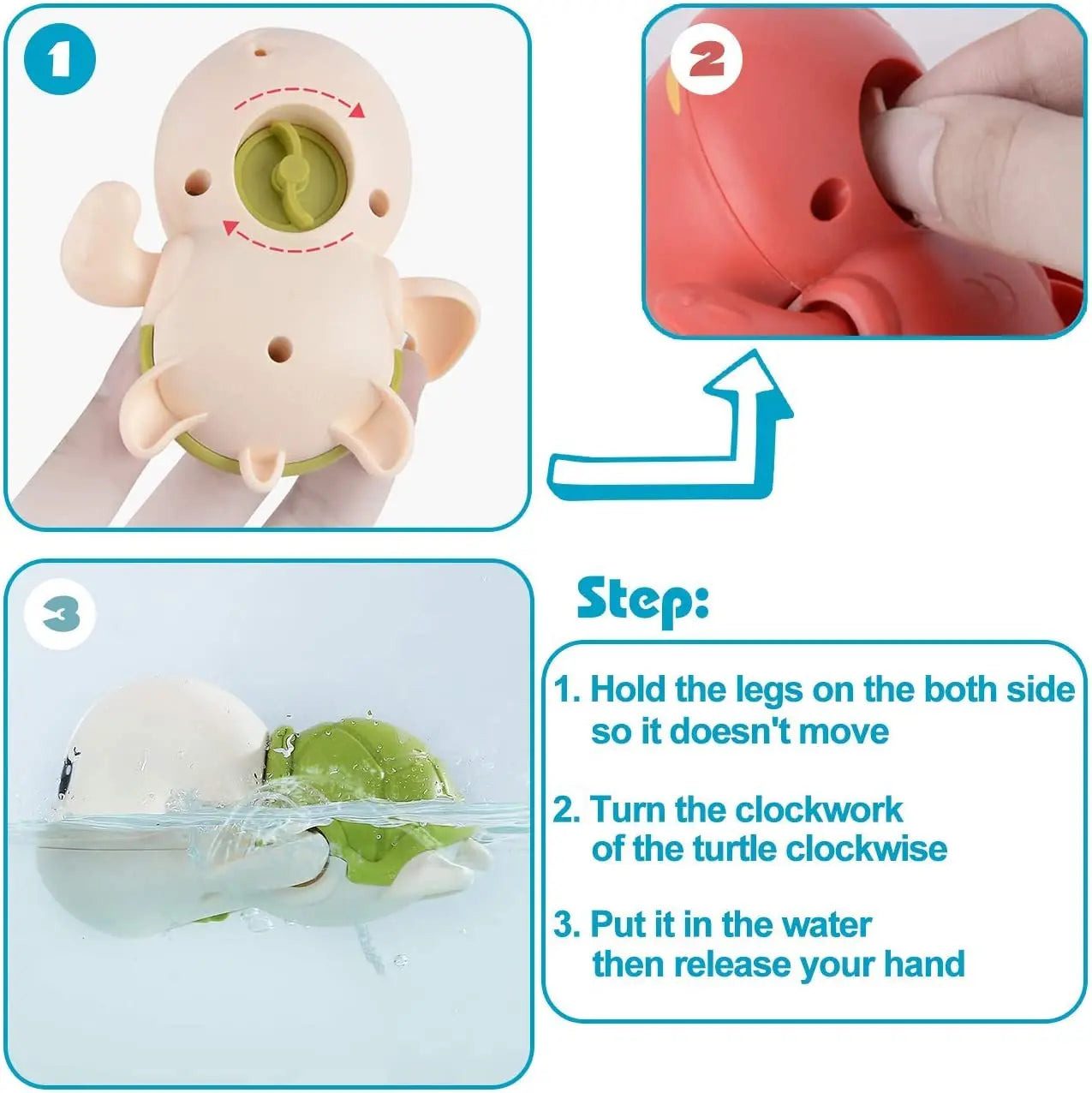 Swim Buddy Turtle - Perfect Playmate for the Bath