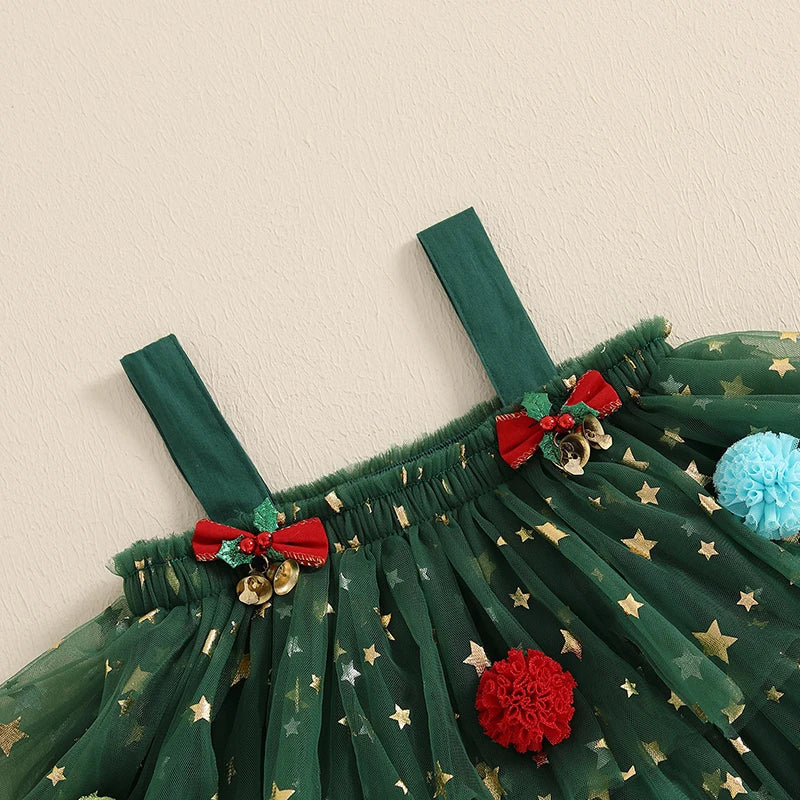 Christmas Tree Dress for Girls - Festive Charm