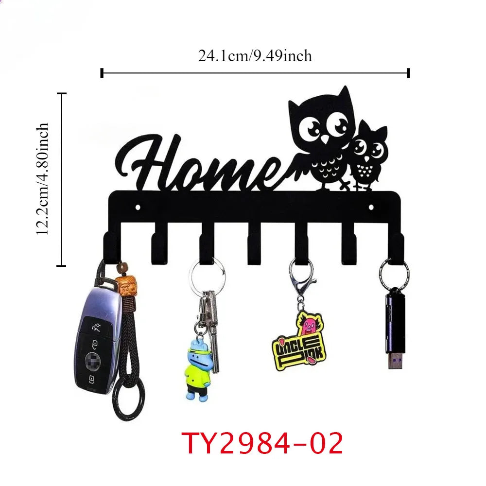 Elegant Wall-Mounted Key Holder - A Stylish Solution for Keys and Accessories