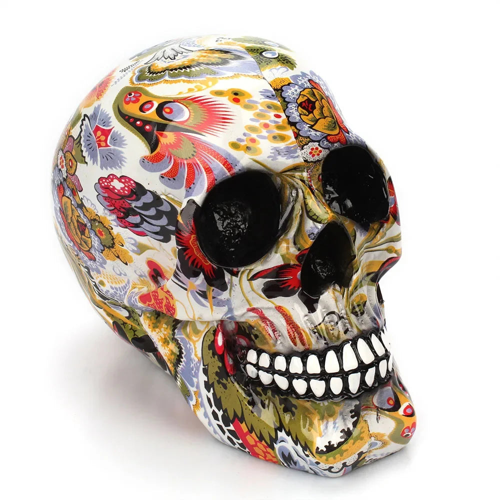 Hand-Painted Skull – Unique Decoration for Halloween and Interior