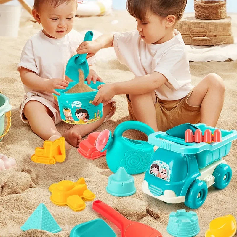 Children's Beach Toy Set – Bucket, Shovel, Water Bottle, and More for Summer Fun