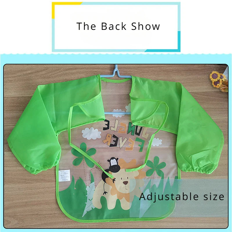 Mila Protective Children's Apron - Waterproof Long Sleeves for Eating and Painting