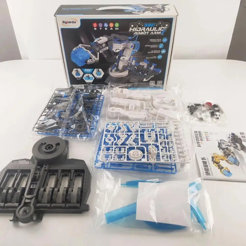 Hydraulic Robot Arm Construction Kit – 3-in-1 Educational Toy