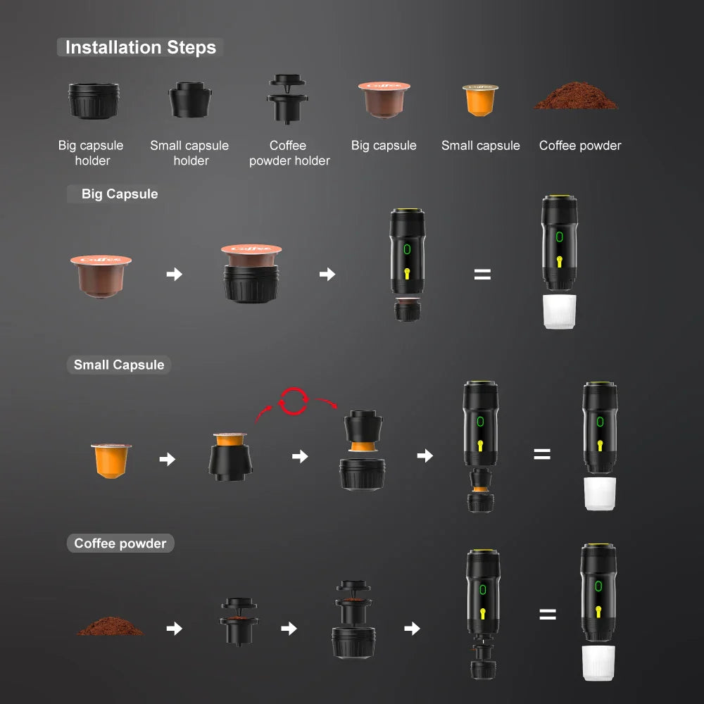 Café On-The-Go Coffee Maker – For Coffee Enjoyment On-The-Go