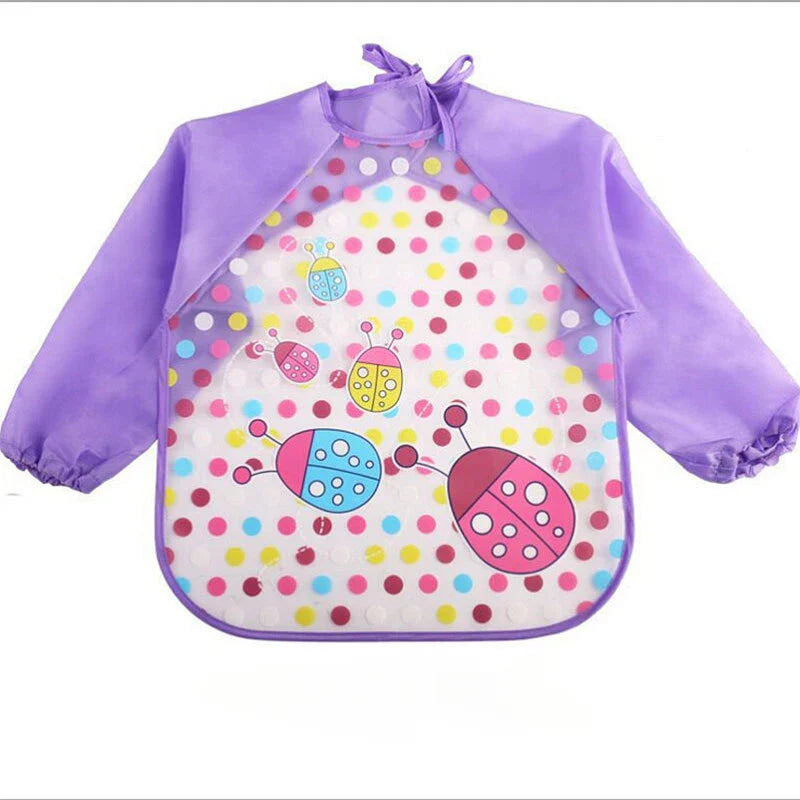 Mila Protective Children's Apron - Waterproof Long Sleeves for Eating and Painting