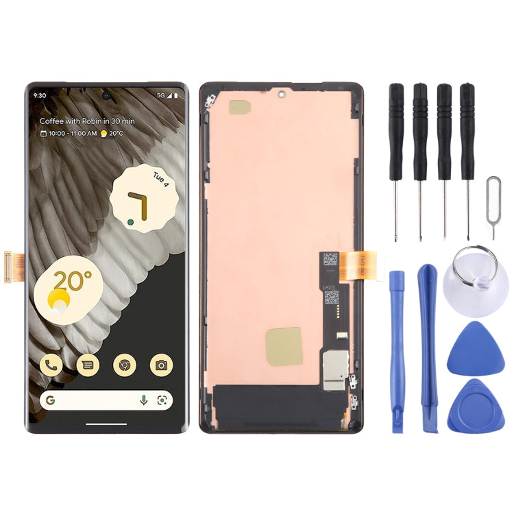 Complete Pixel 7 Pro OLED Screen Assembly – Includes Frame and Tools