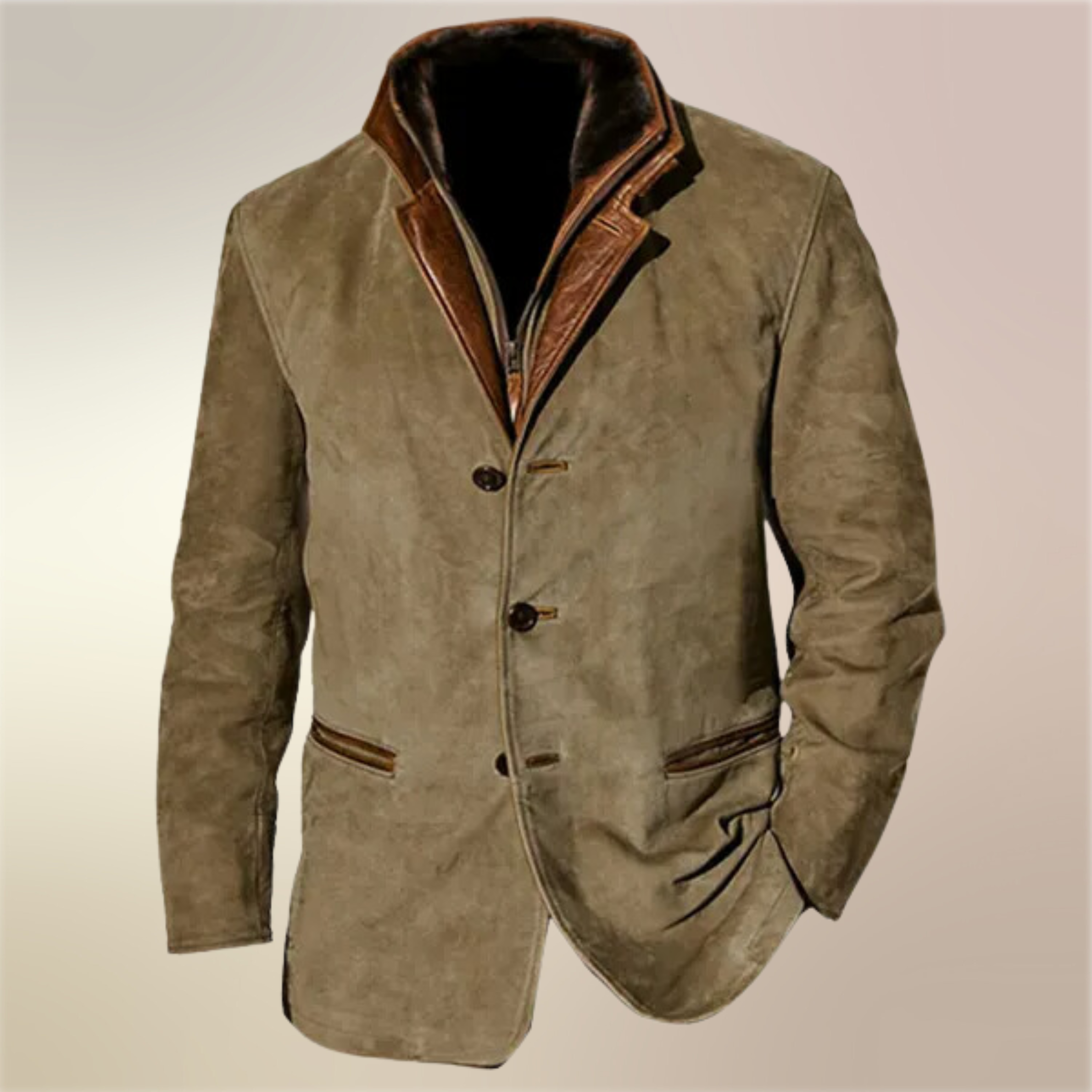 Luxury Suede Men's Jacket - Stylish and Refined Jacket for Any Occasion