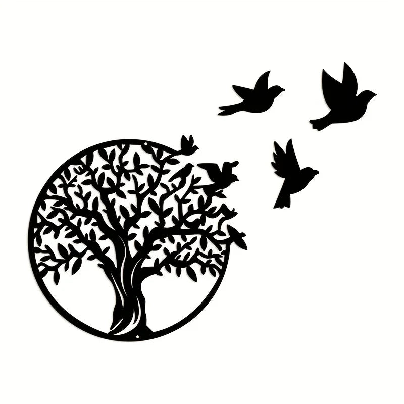 Nature's Harmony Wall Decoration – Tree and Birds