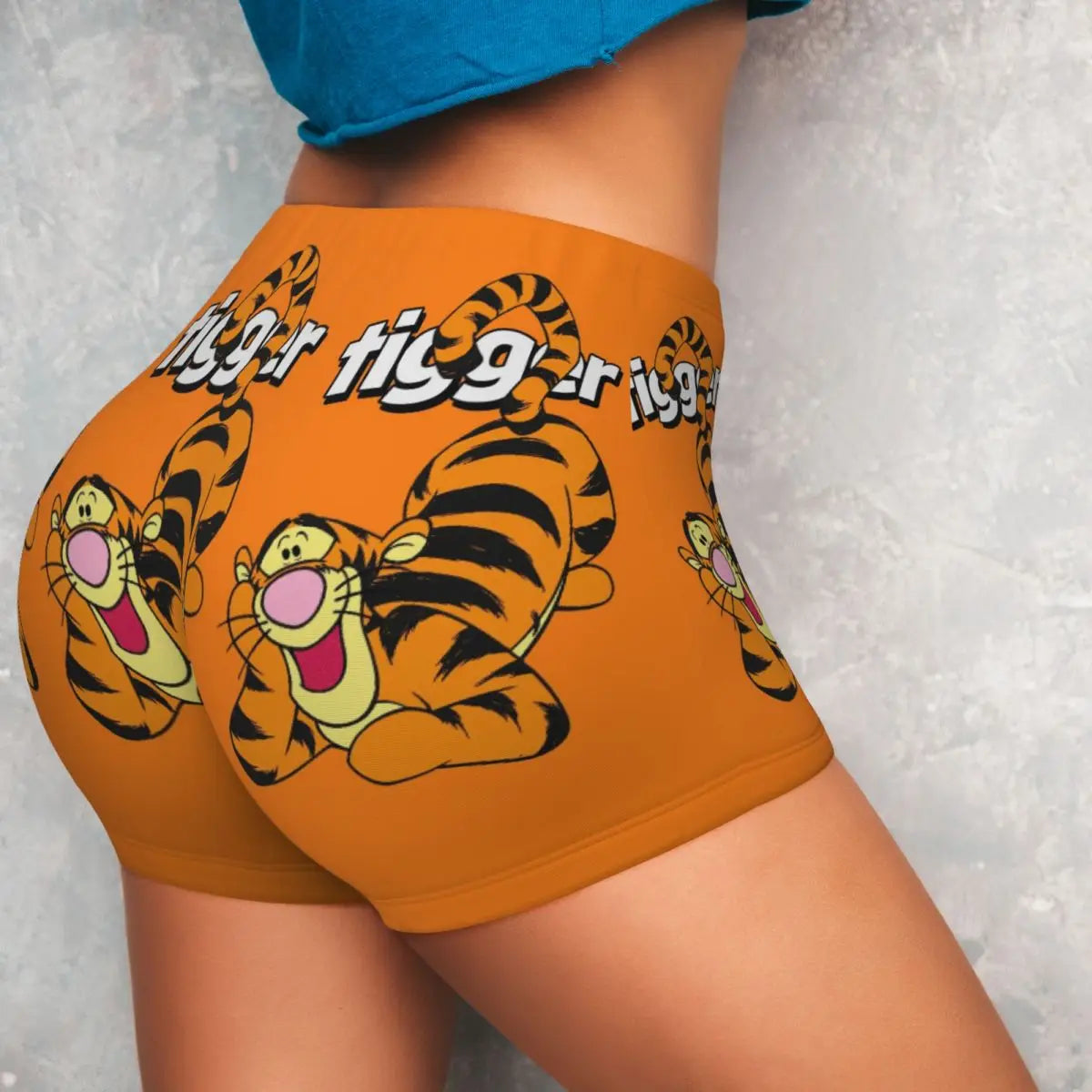 Tigger Print Yoga and Sports Shorts for Women – Comfortable and Stylish for Active Days