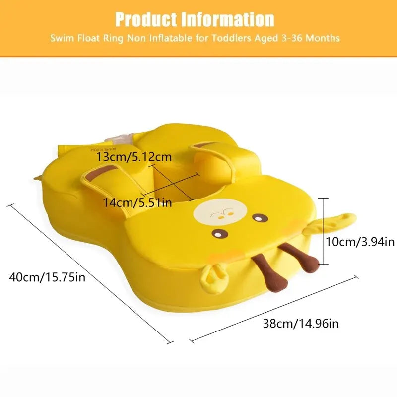 Non-Inflatable Baby Swim Float – Comfortable Buoyant Ring for Children Aged 6-36 Months