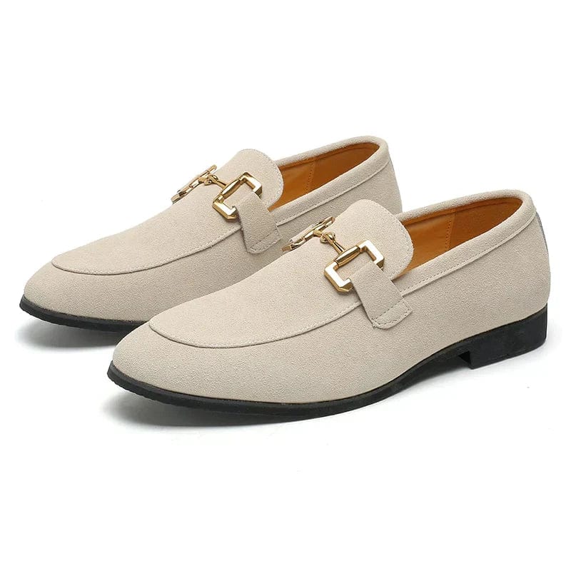 Nero - Suede Loafers with Metal Buckle