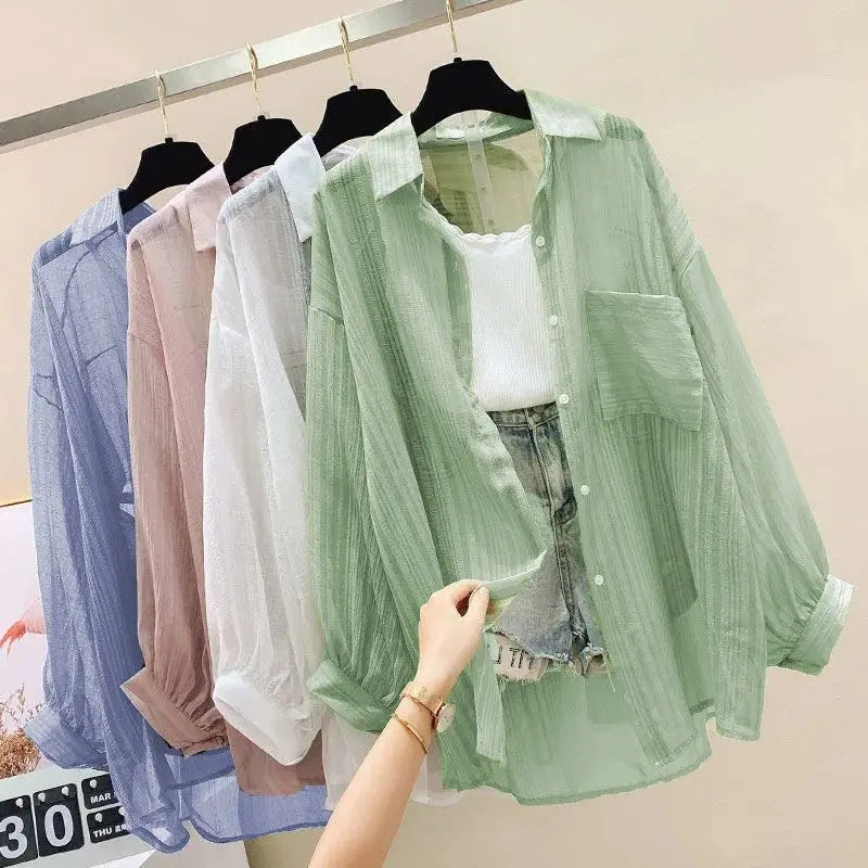 Lightweight Summer Chiffon Blouse – Elegant Top for Casual Outfits