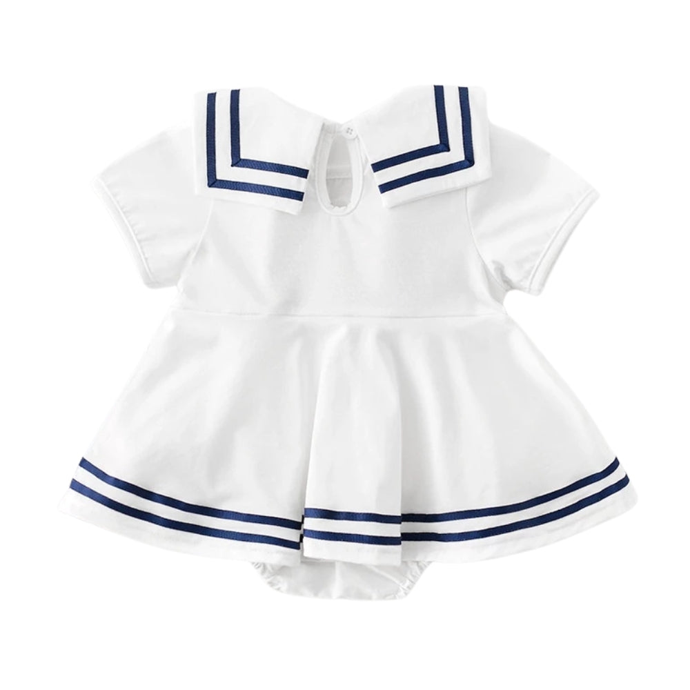 Marine Baby Dress with Bow – Cute and Comfortable Summer Design
