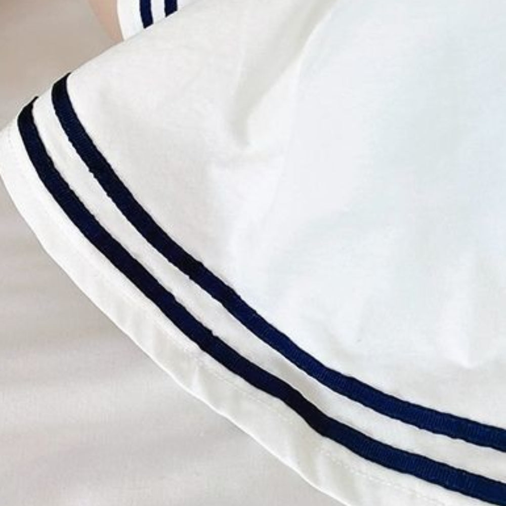 Marine Baby Dress with Bow – Cute and Comfortable Summer Design