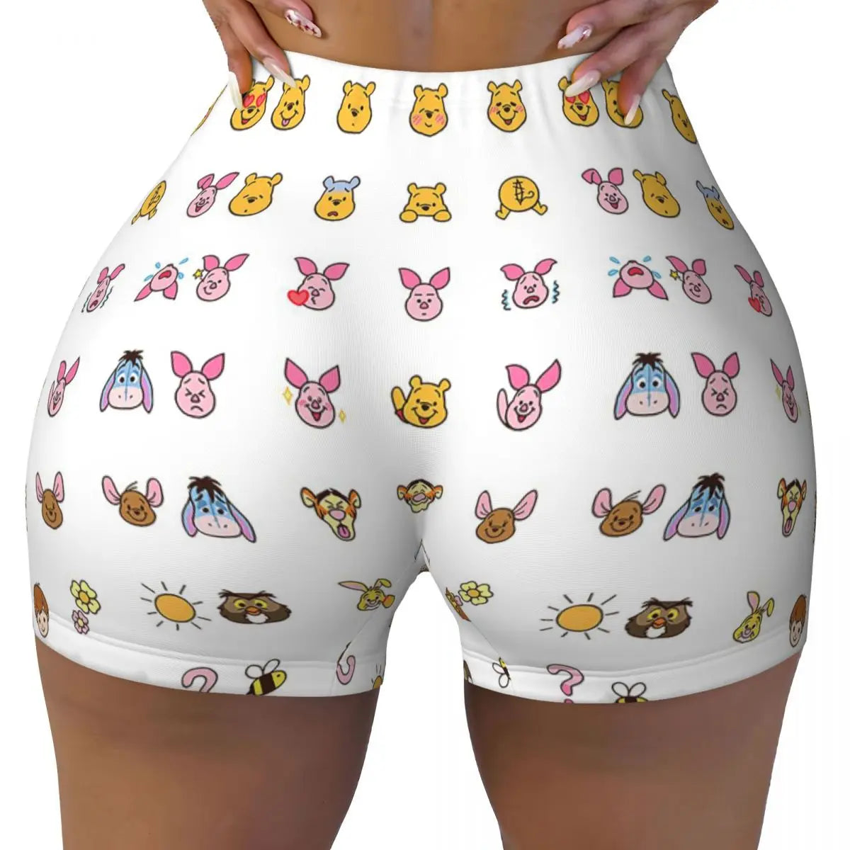 Tigger Print Yoga and Sports Shorts for Women – Comfortable and Stylish for Active Days