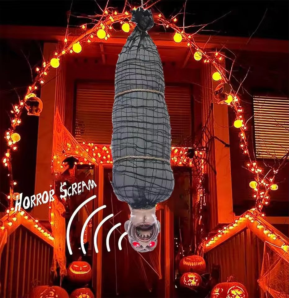 Hanging Horror Figure – Thrilling Halloween Decoration with Light and Sound