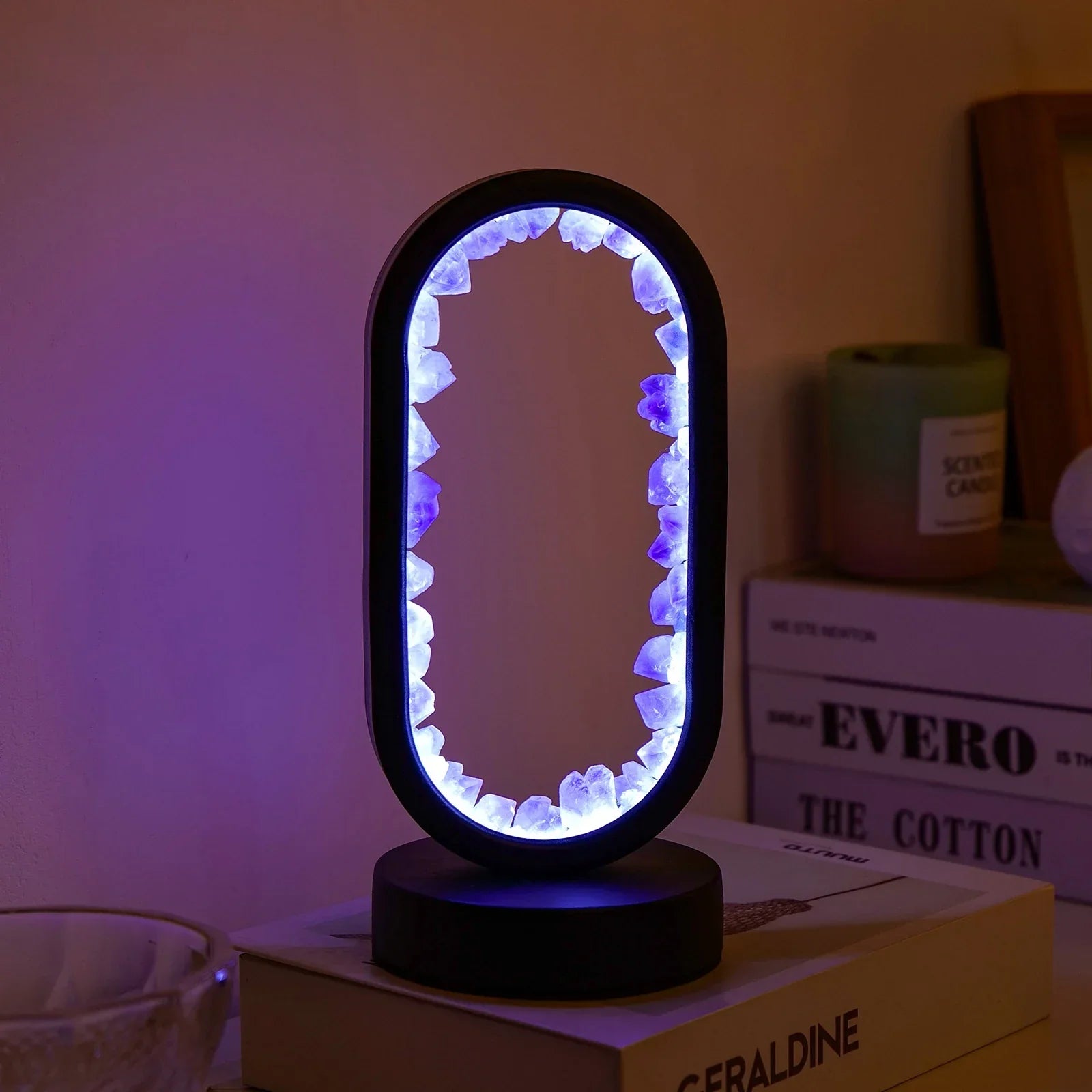 Elegant Amethyst Crystal Lamp – Ambient LED Lighting for Relaxation