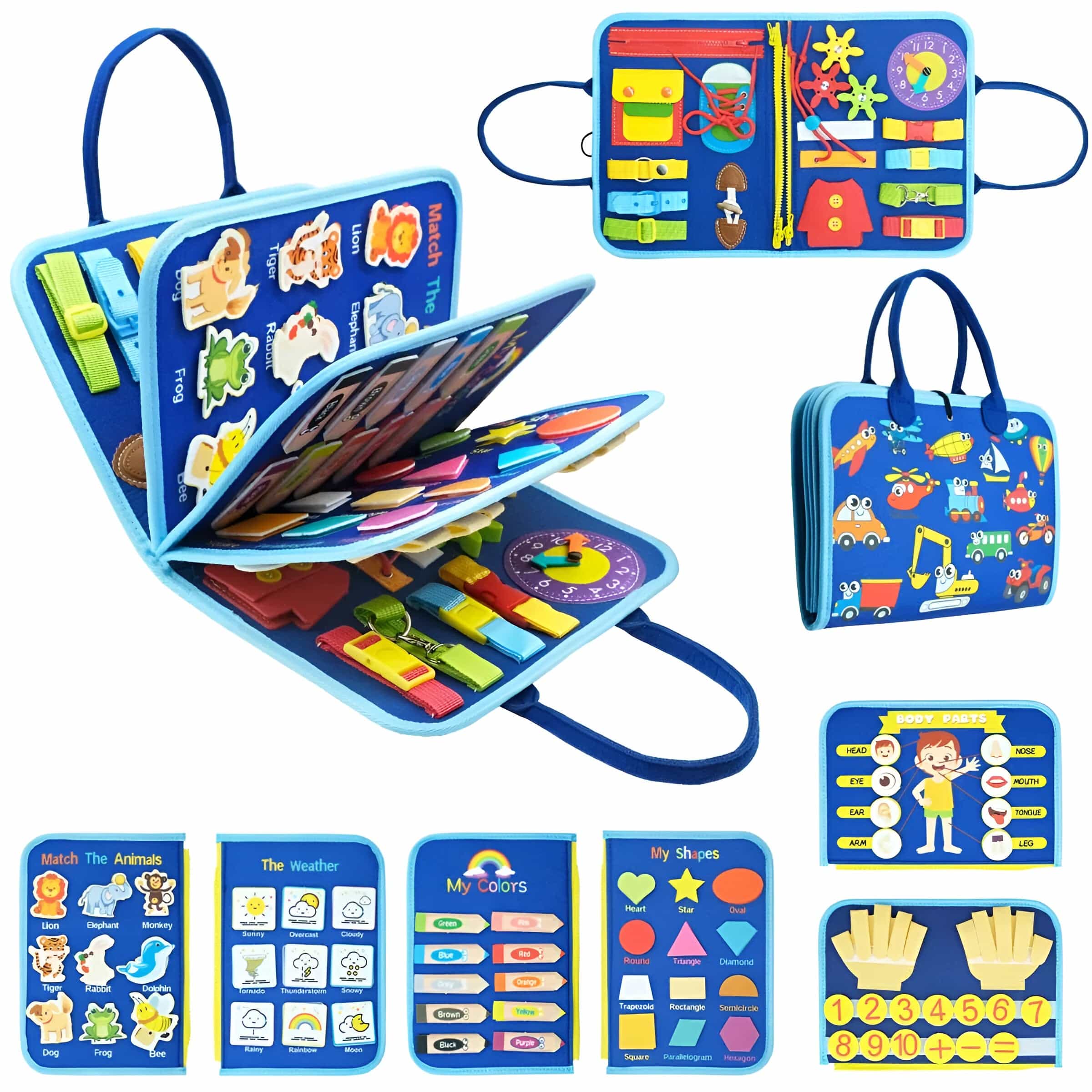 Busy Book Educational Playset – Educational and Interactive Play Book for Children