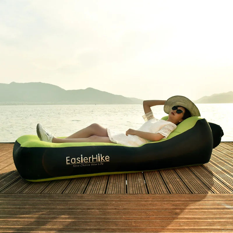 Inflatable Air Couch for Outdoors - Portable Lounge Chair for Camping and Beach