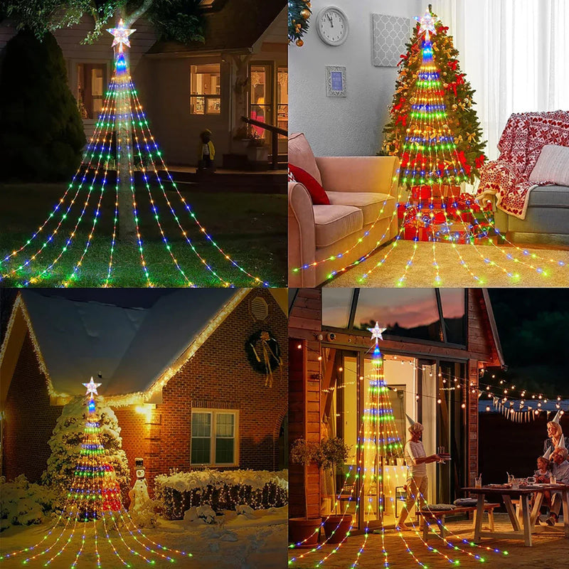 Solar-Powered Christmas Tree Lights - Dazzling Decoration for a Magical Christmas Experience