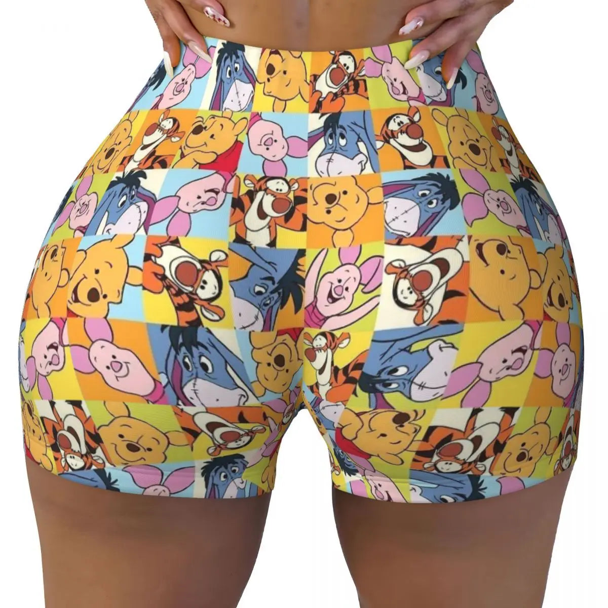Tigger Print Yoga and Sports Shorts for Women – Comfortable and Stylish for Active Days