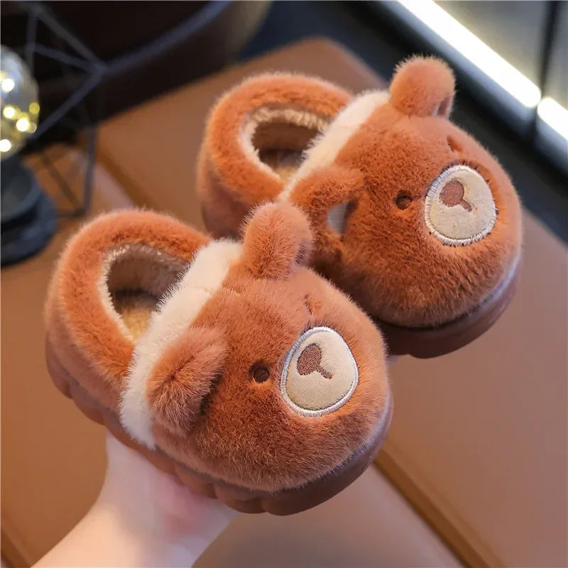 Toby Animal Slippers for Kids - Soft and Warm Slippers for Winter