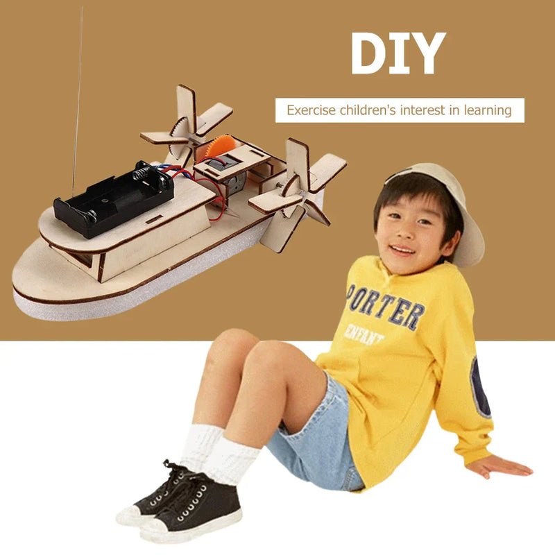 Educational Wooden DIY Boat – Build Your Own Electric Toy Boat