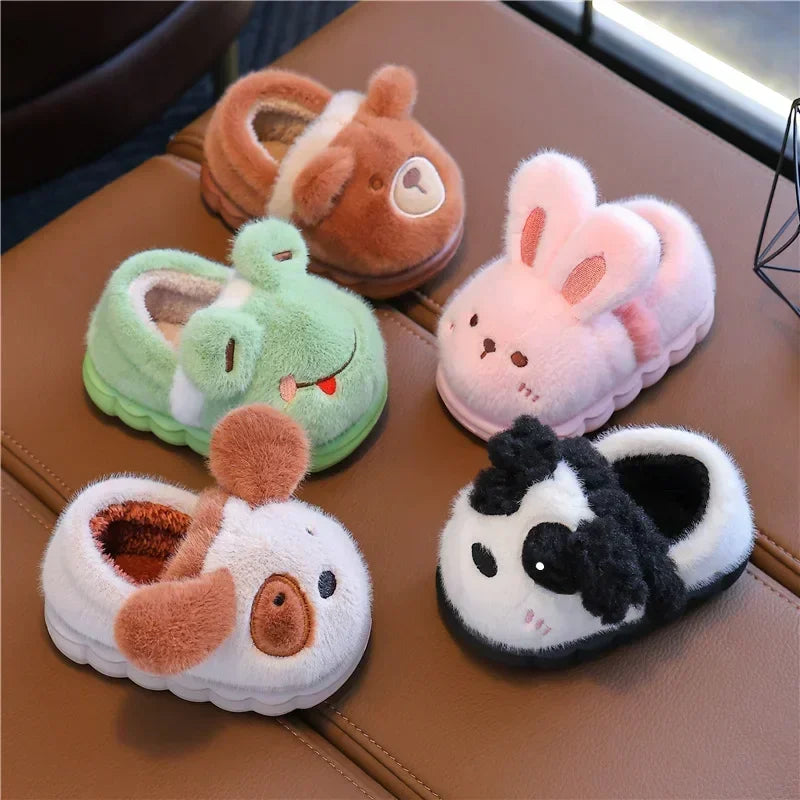 Toby Animal Slippers for Kids - Soft and Warm Slippers for Winter