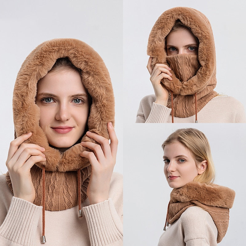 Winter Hood with Face Mask - Warm and Protective