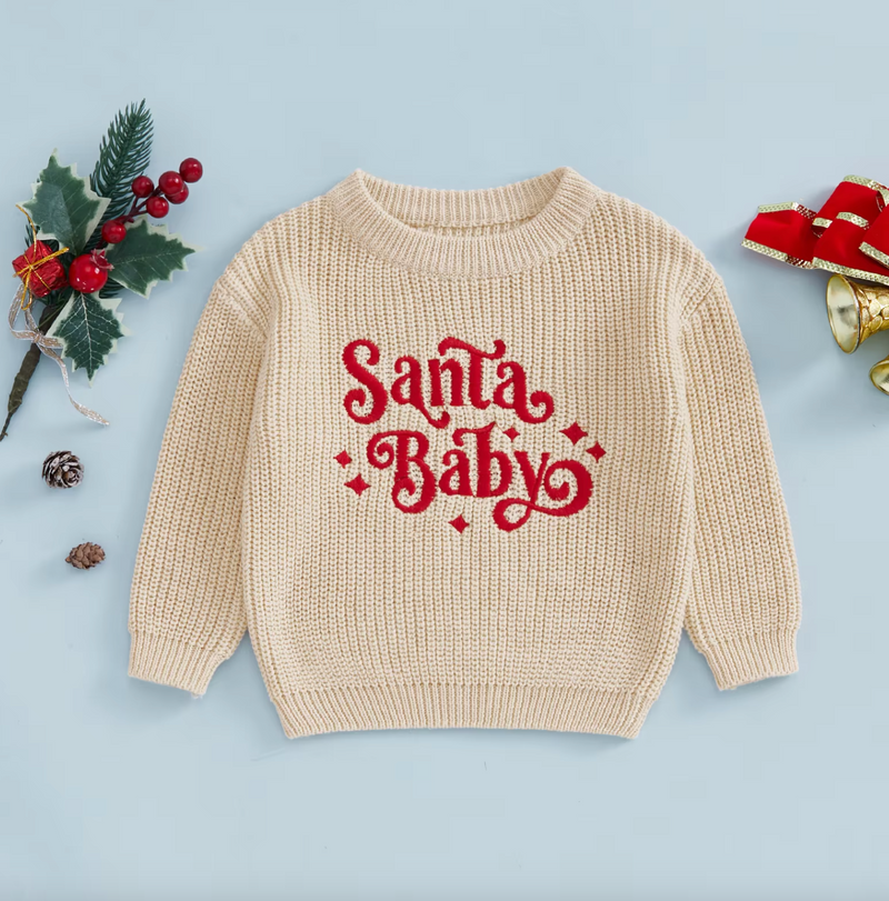 Santa Baby Sweater for Kids - Festive Warmth