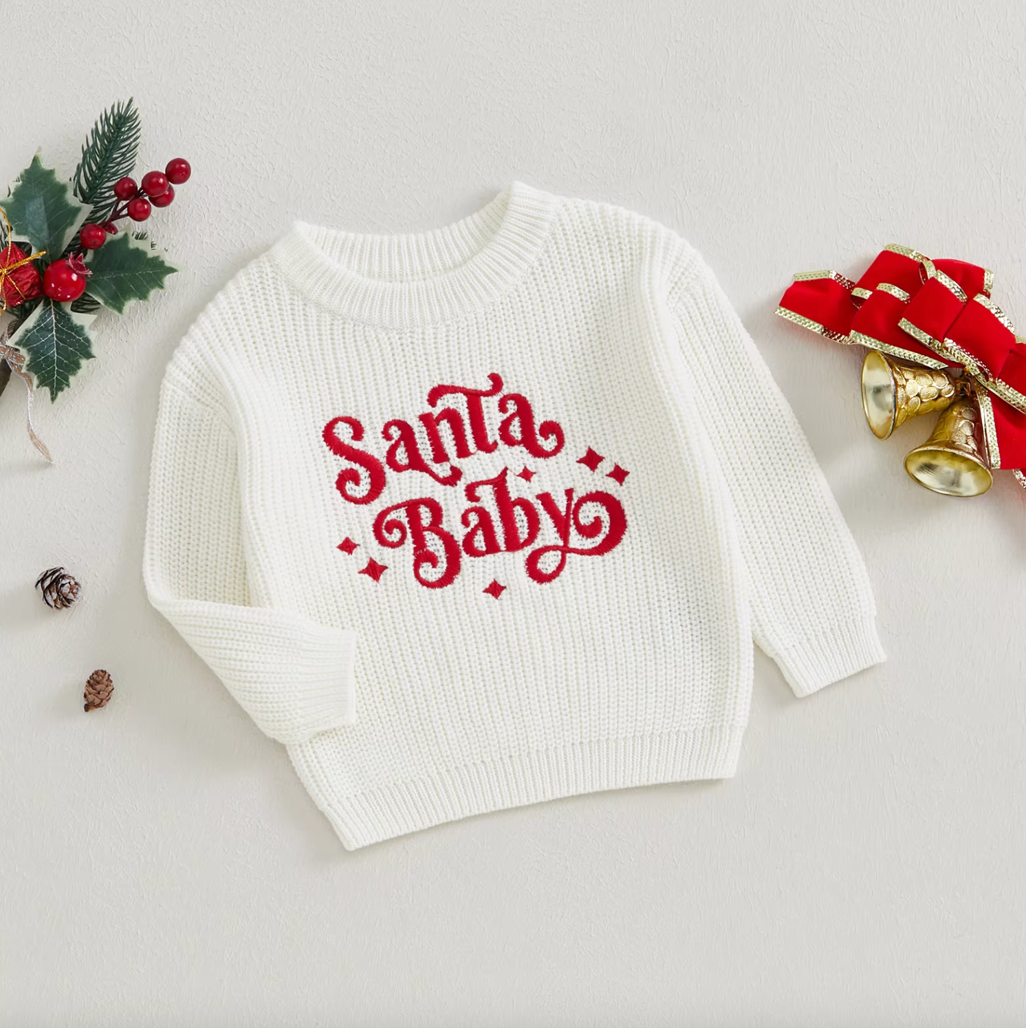 Santa Baby Sweater for Kids - Festive Warmth
