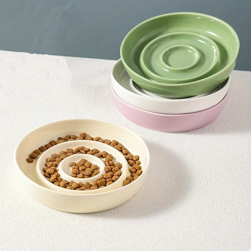 FeastFlow Pet Bowl – Ceramic Slow Feeder for Small Pets