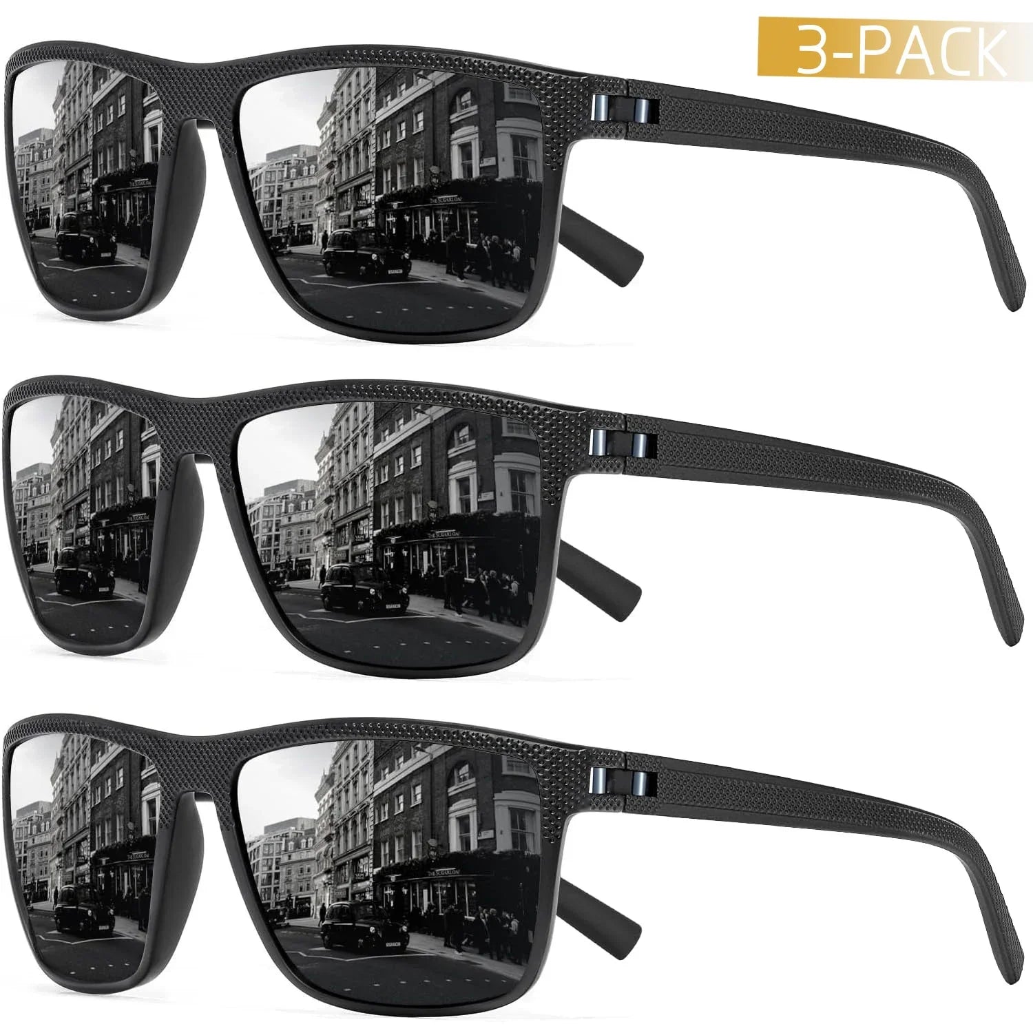 AquaShield Polarized Sunglasses 3-Pack – Protected and Stylish