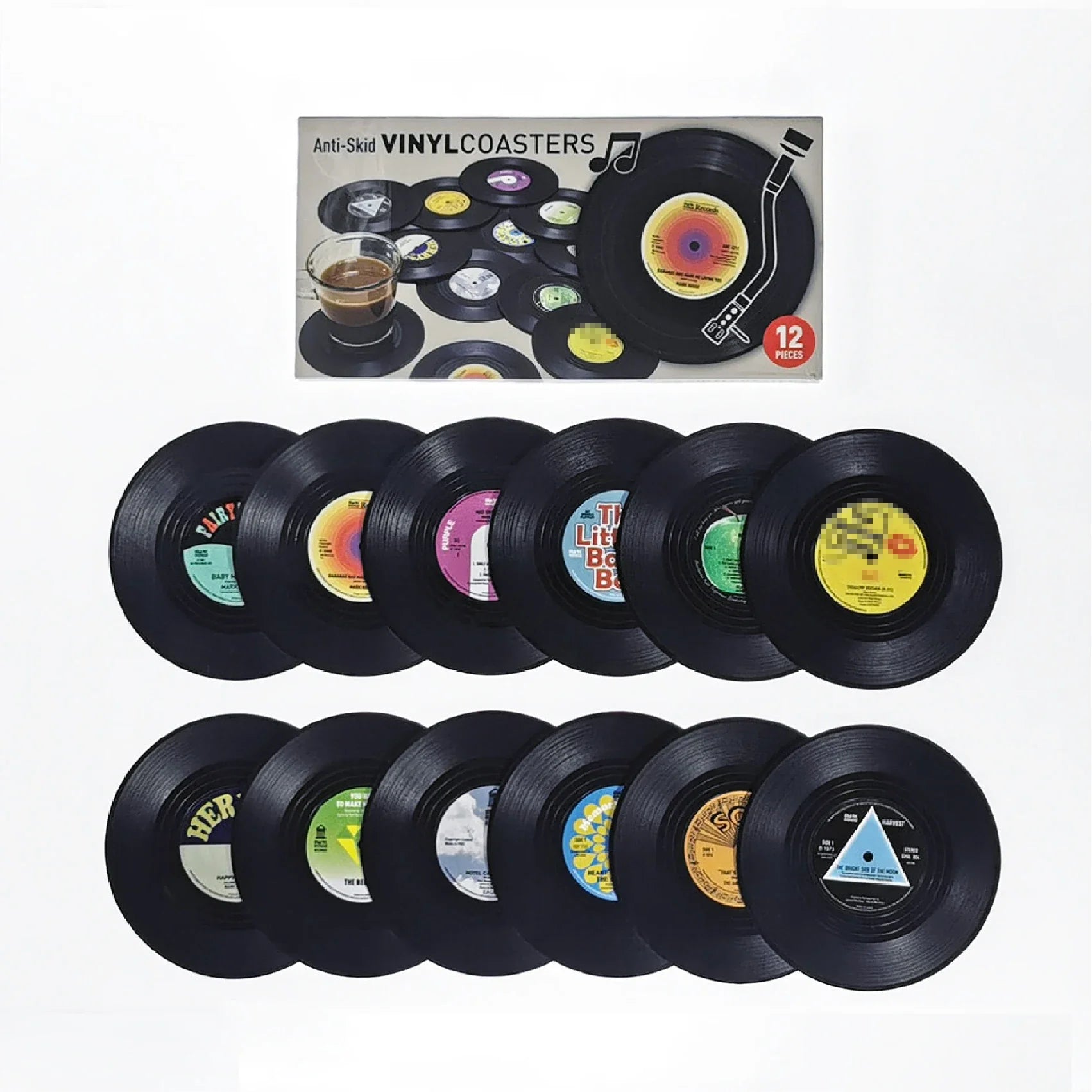 Classic Sound Drink Coasters Set - Protect Your Furniture with Musical Charm