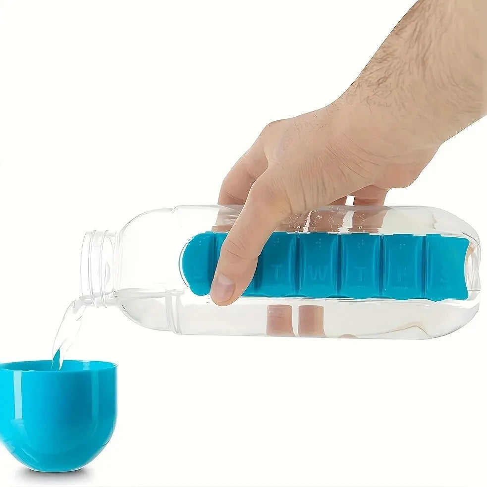 VitaBottle - Portable water bottle with built-in pillbox